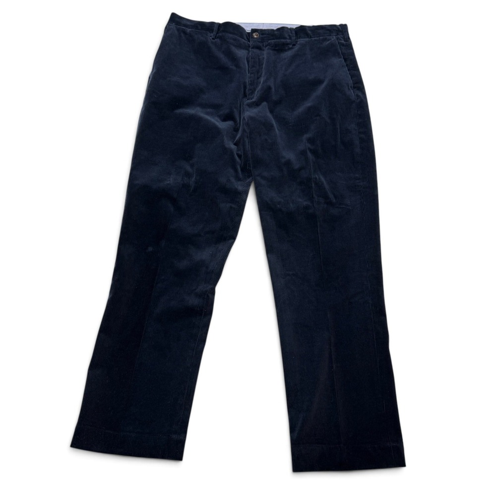 Polo Ralph Lauren Navy Blue Corduroy Pants Mens 38x32 Stretch Classic Fit Navy